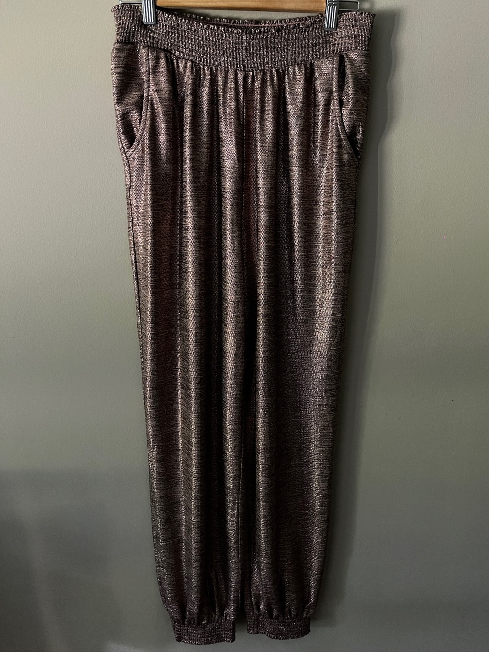 Anthropologie Shimmery Chocolate Metallic Maxi Skirt